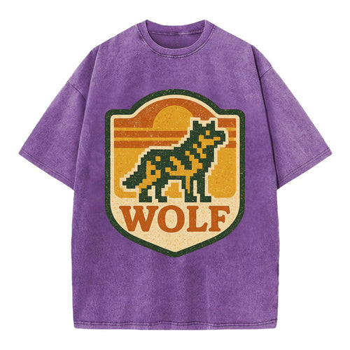 Digital Pixel Wolf  - Vintage T-shirt