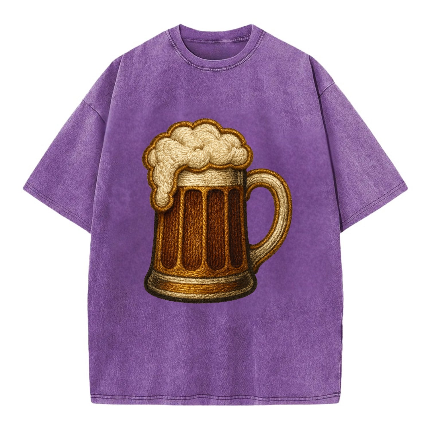 Beer Mug  - Vintage T-shirt - Purple