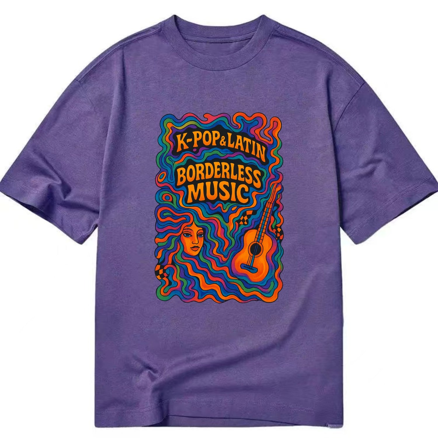 K-Pop and Latin fusion explosion - "Borderless Music" - cross-cultural sounds - Classic T-shirt - Purple