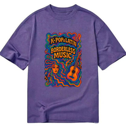 K-Pop and Latin fusion explosion - "Borderless Music" - cross-cultural sounds - Classic T-shirt - Purple