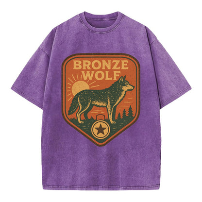 Bronze Wolf Medal  - Vintage T-shirt - Purple