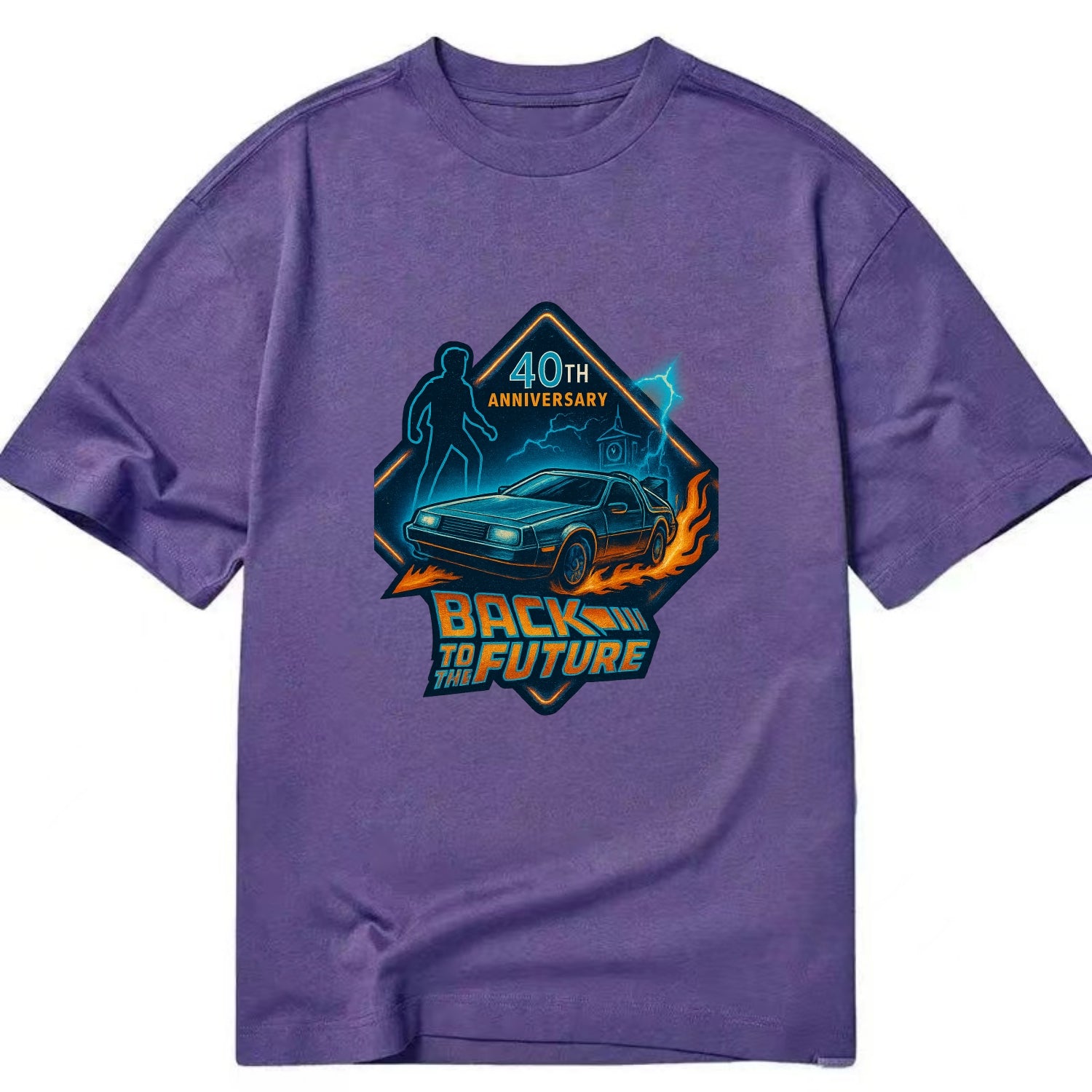 Back To The Future 40th Anniversary 2 - Classic T-shirt - Purple