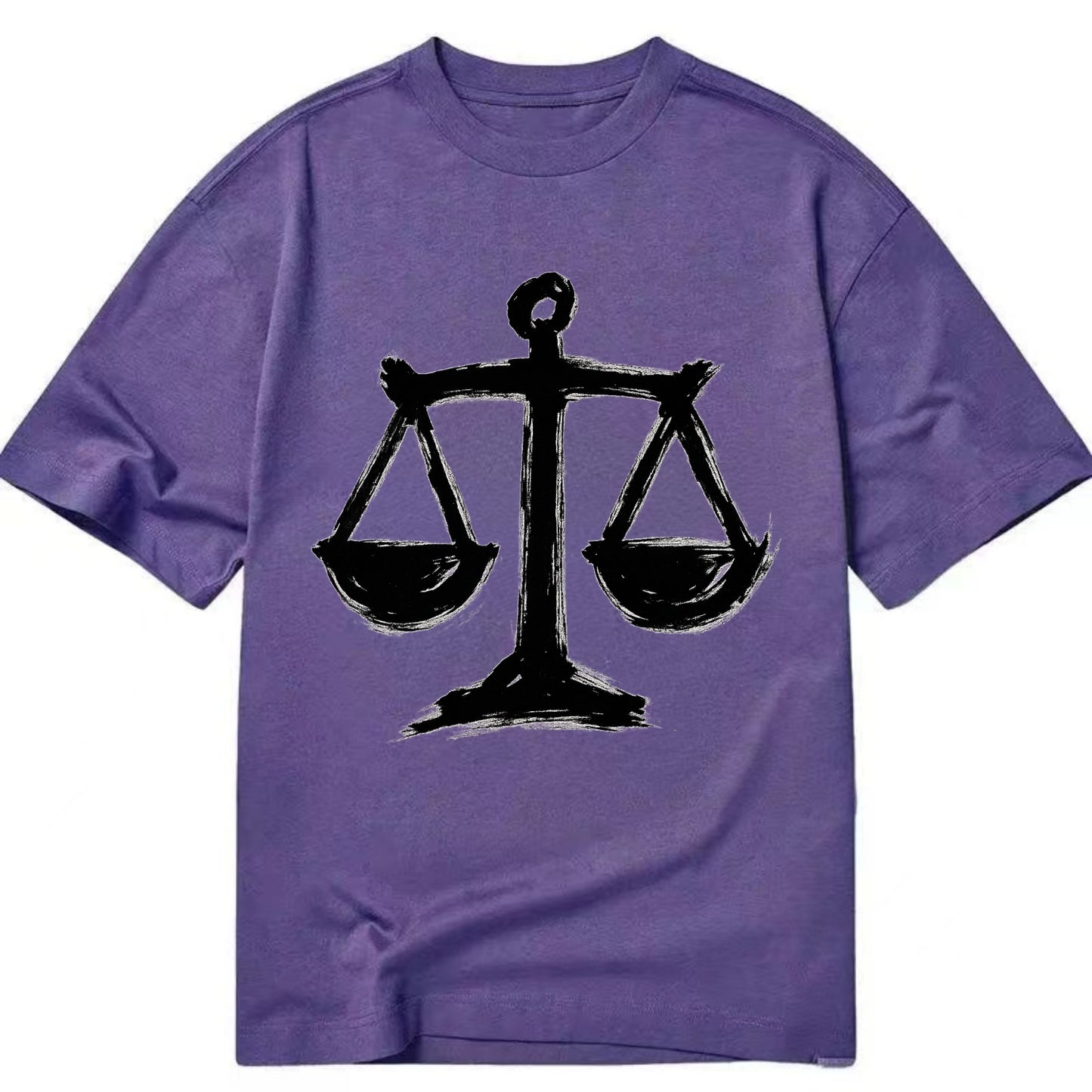 Scales of justice - equality and fairness bold ink style - Classic T-shirt - Purple