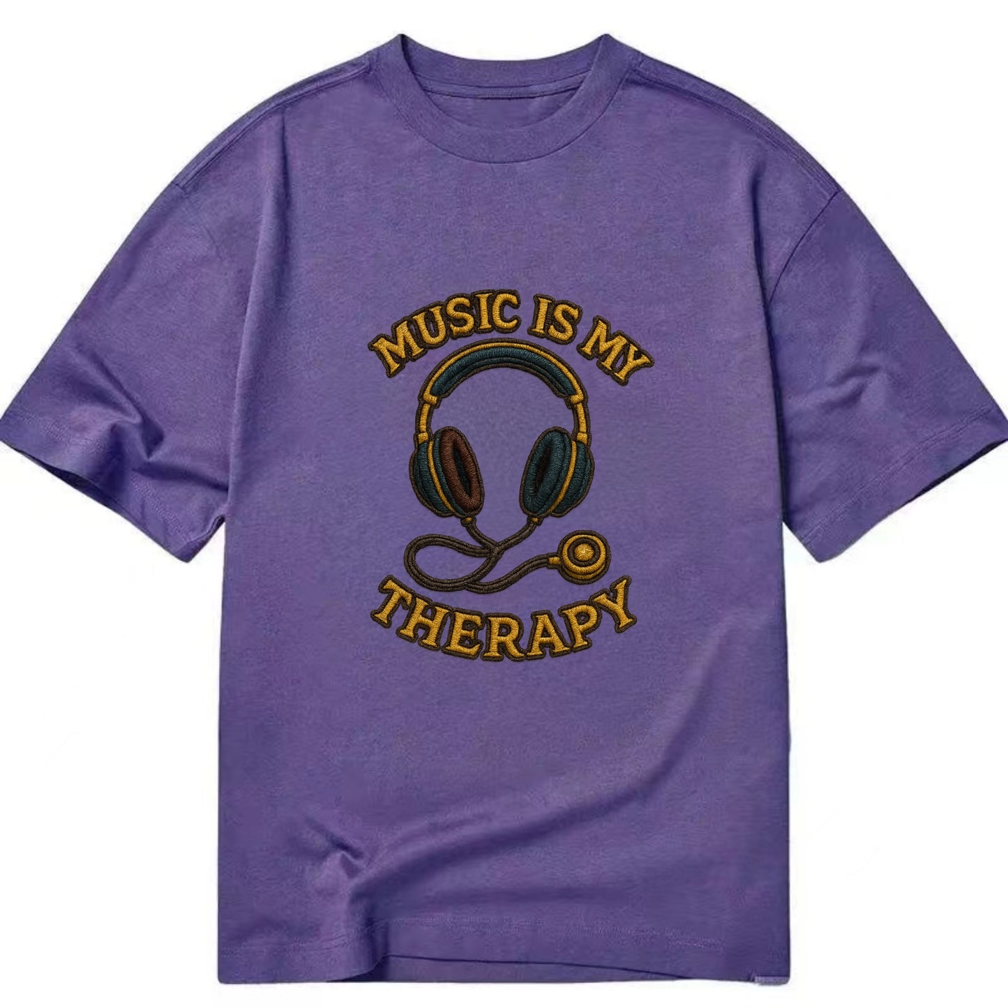 Music Is My Therapy  - Classic T-shirt - Purple