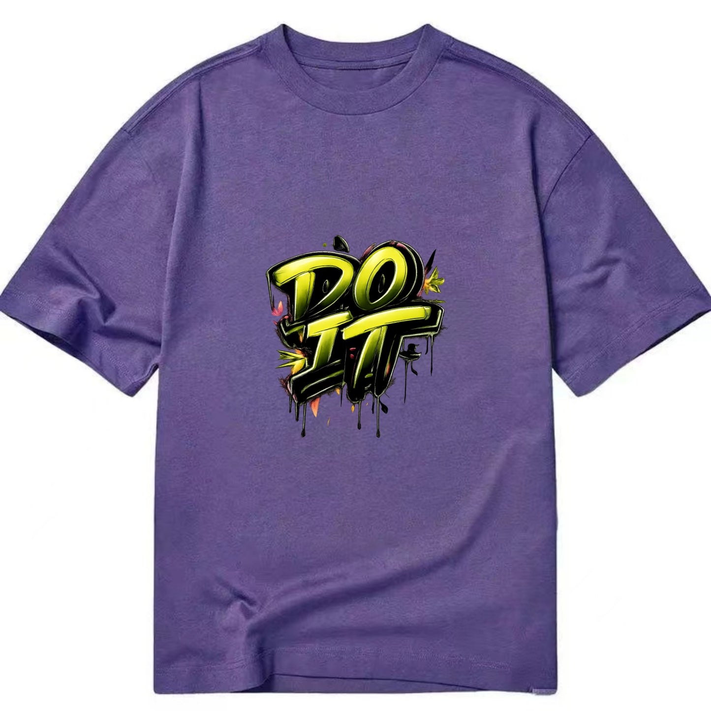 Bold typography design - "DO IT" - just do it, stop waiting - Classic T-shirt - Purple