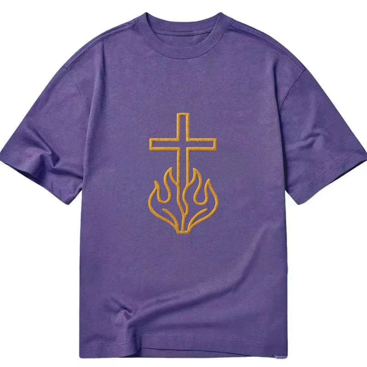 Burning Bush Cross  - Classic T-shirt - Purple