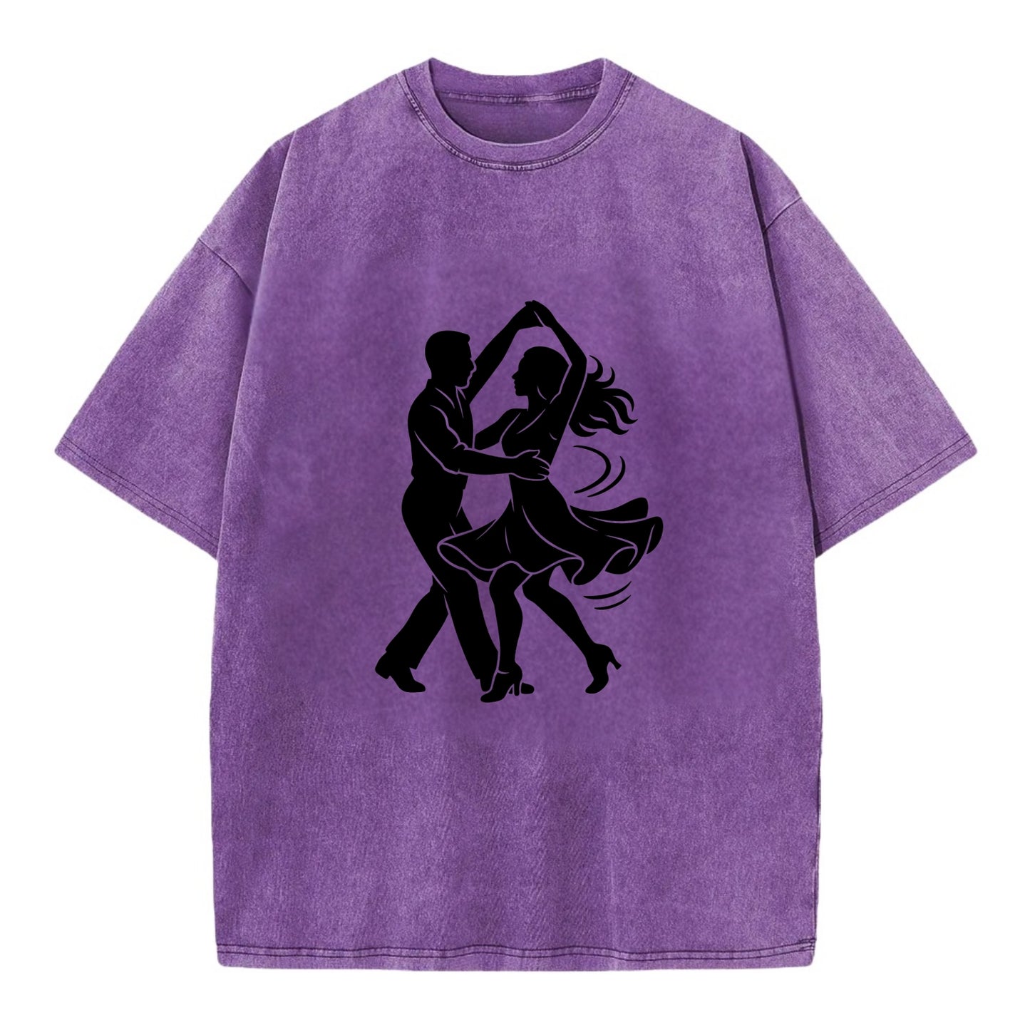 Salsa dancers spinning turn - Vintage T-shirt - Purple