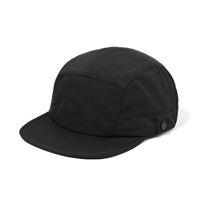 Quick-Dry Spring/Summer Duckbill Cap with Workwear Design, 5-Panel Patchwork, Unisex Outdoor Baseball Cap for Hiking