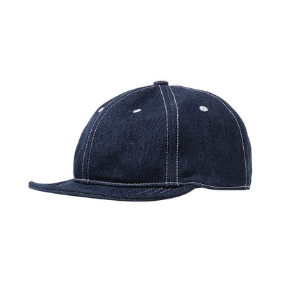 Retro Denim Baseball Cap - Japanese Style Short Brim