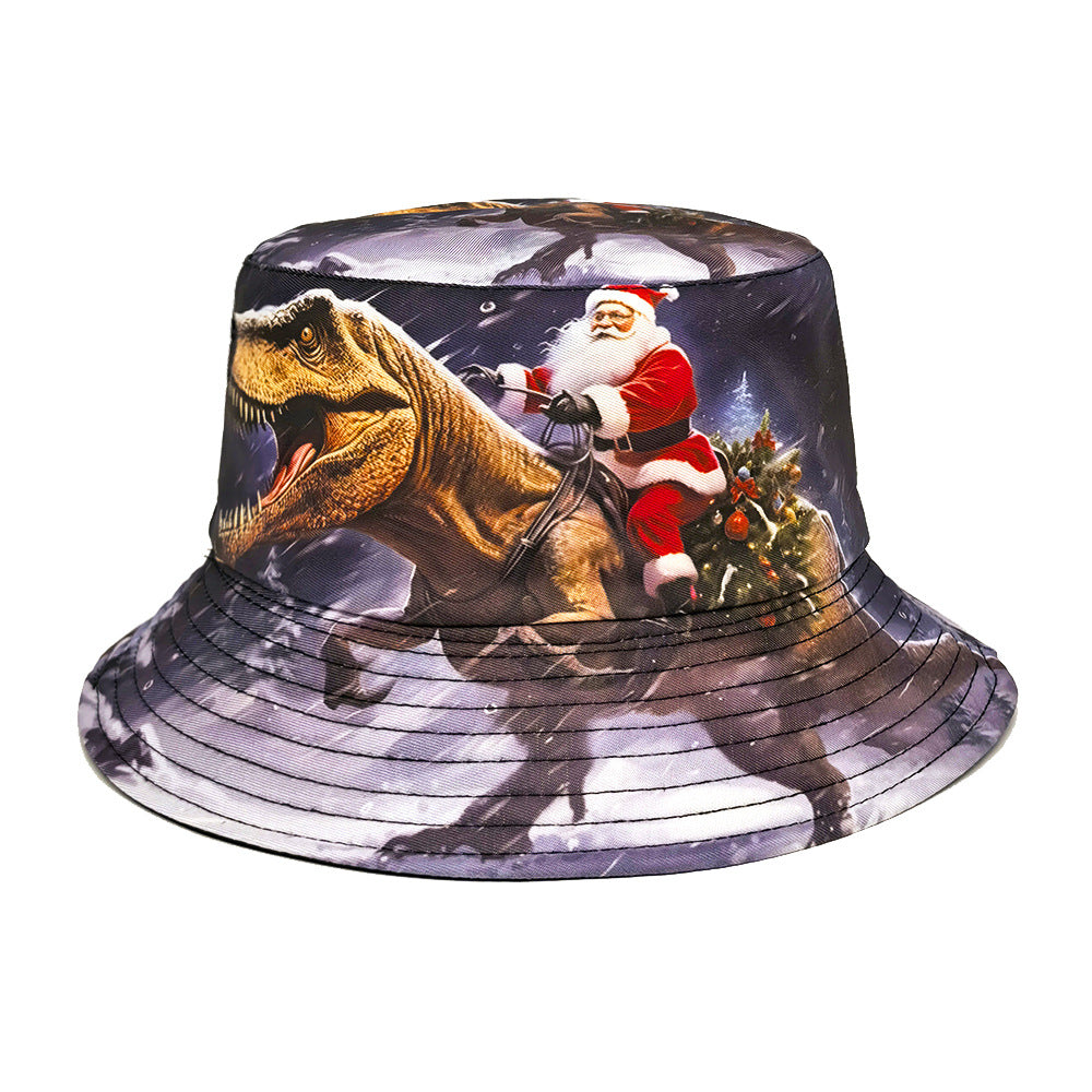 Reversible Dino & Santa Fisherman Hat