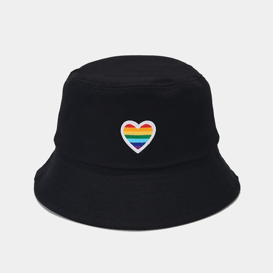 Rainbow Love Cotton Fisherman Hat - Korean Style