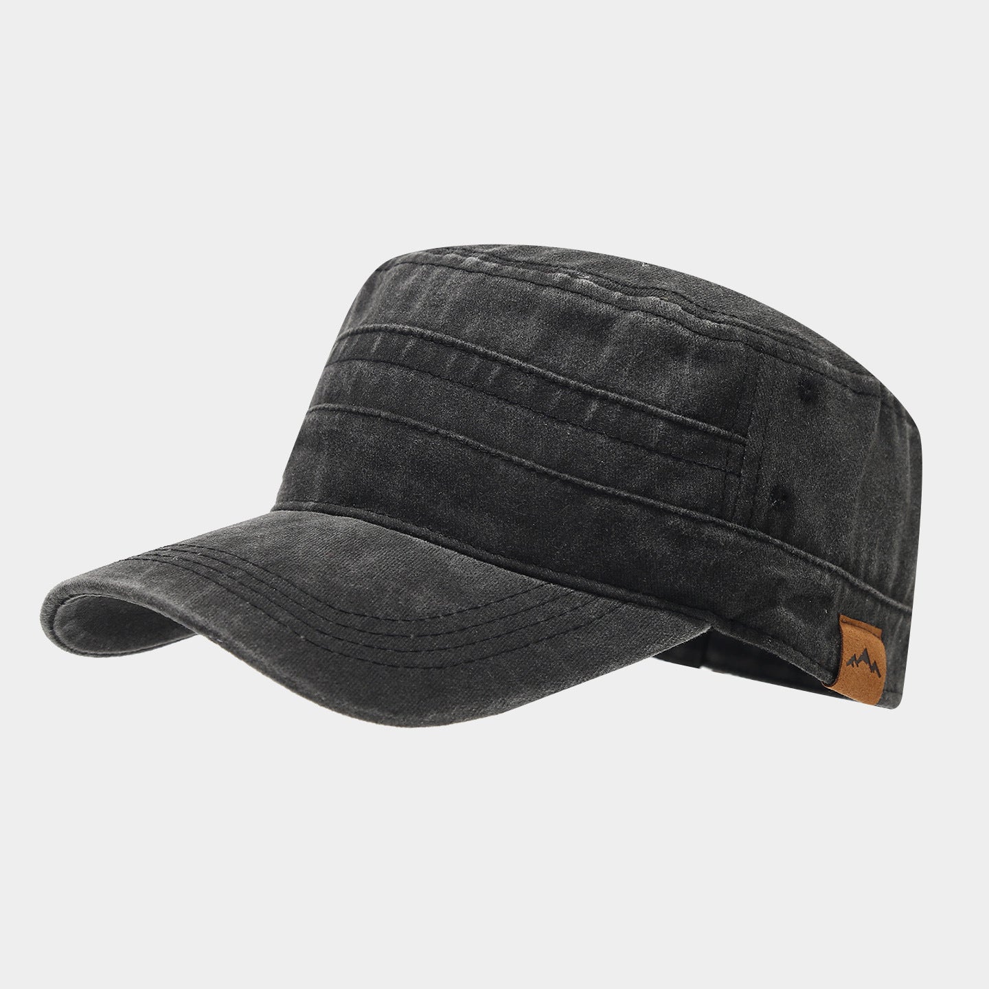 Retro Leather Military Cap - Vintage Mountaineering Hat