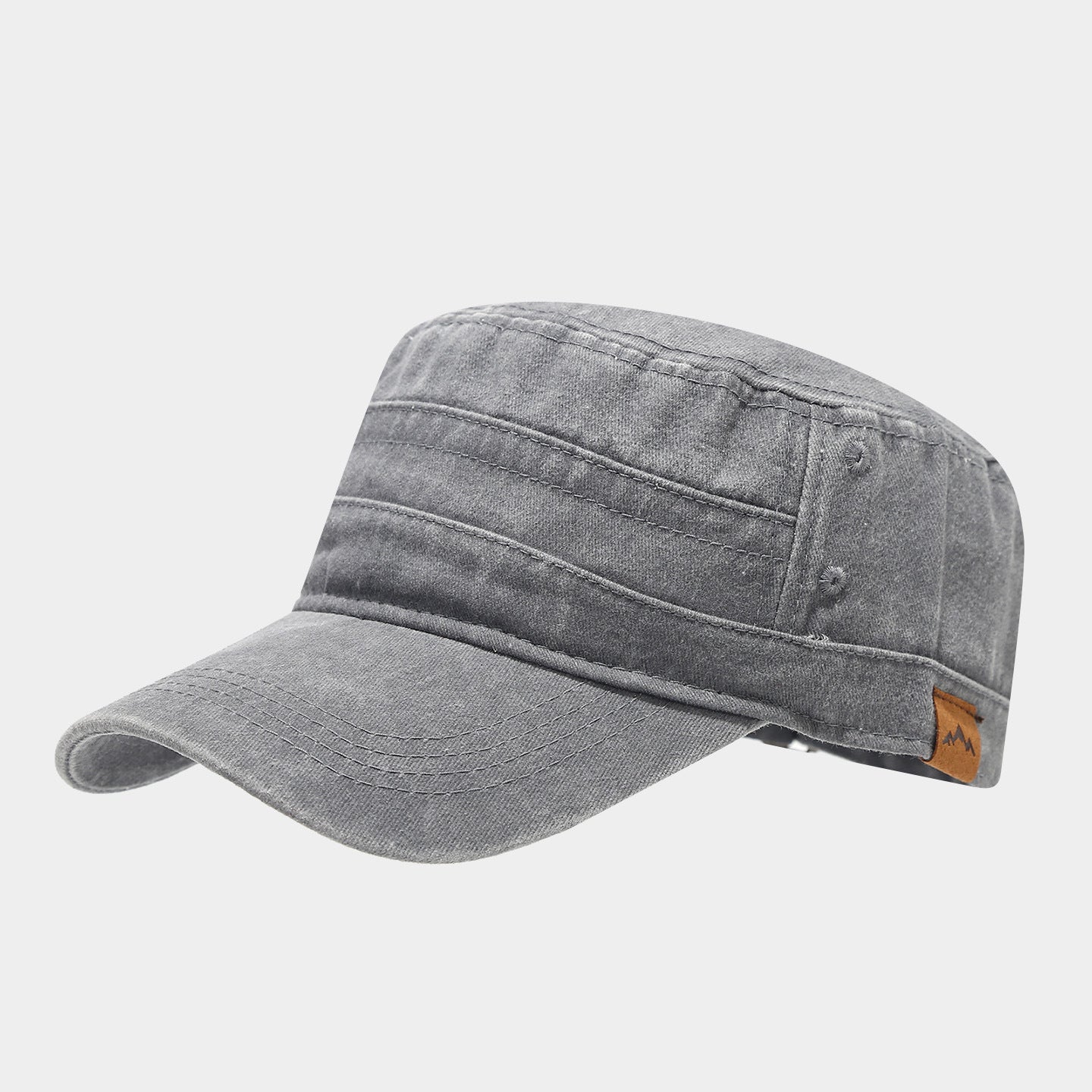 Retro Leather Military Cap - Vintage Mountaineering Hat
