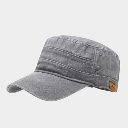 Retro Leather Military Cap - Vintage Mountaineering Hat