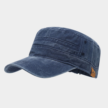Retro Leather Military Cap - Vintage Mountaineering Hat