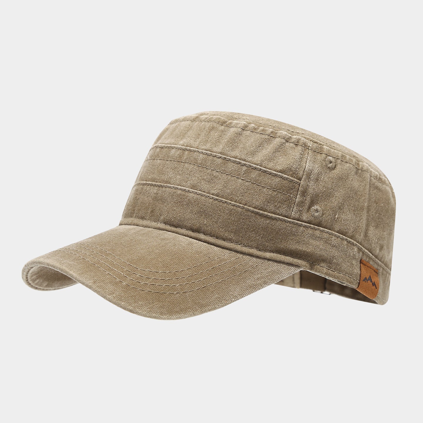 Retro Leather Military Cap - Vintage Mountaineering Hat