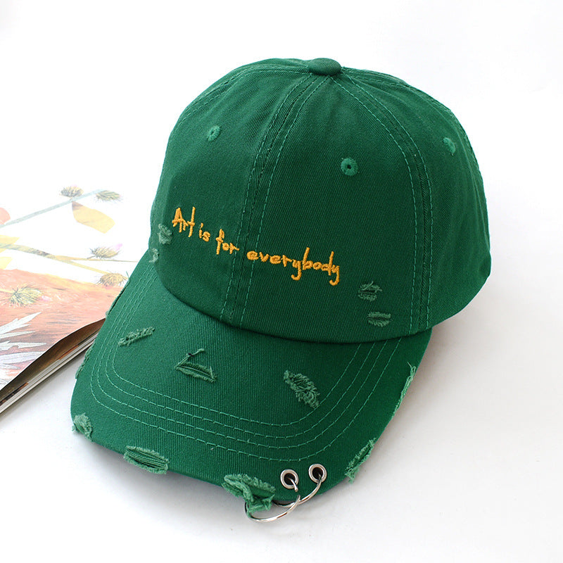 Ripped Letter Vintage Baseball Cap | Unisex Sun Hat