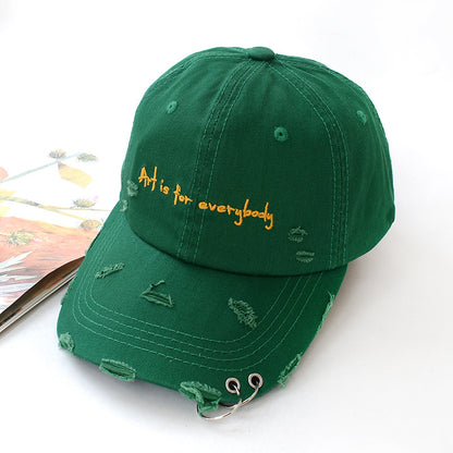 Ripped Letter Vintage Baseball Cap | Unisex Sun Hat