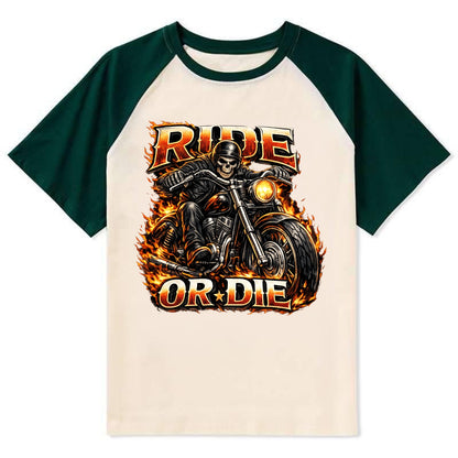Ride Or Die - Contrast Raglan T-shirt
