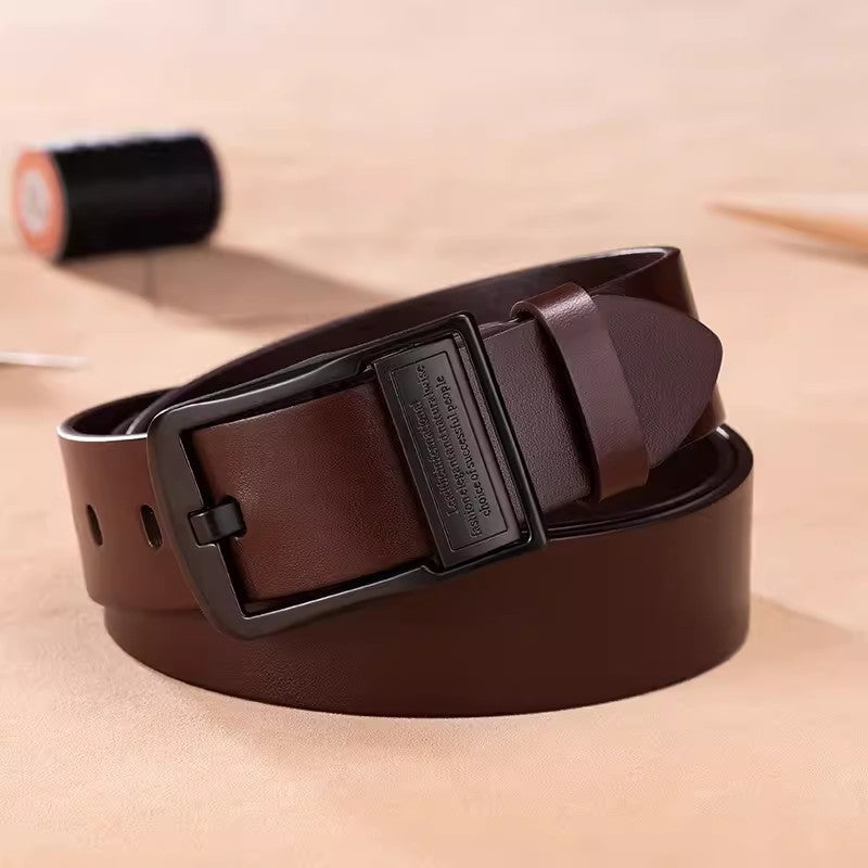 Retro Pin Buckle Belt for Men | Business & Casual Leather