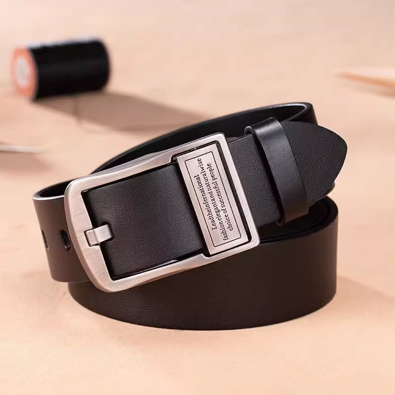 Retro Pin Buckle Belt for Men | Business & Casual Leather