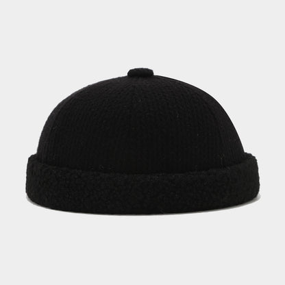 Retro Patchwork Brimless Landlord Hat - Autumn/Winter Style
