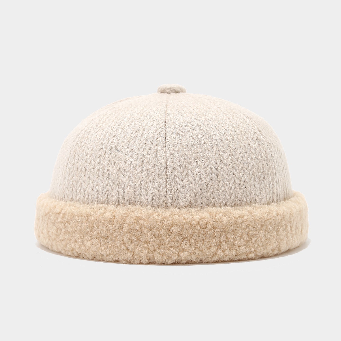 Retro Patchwork Brimless Landlord Hat - Autumn/Winter Style