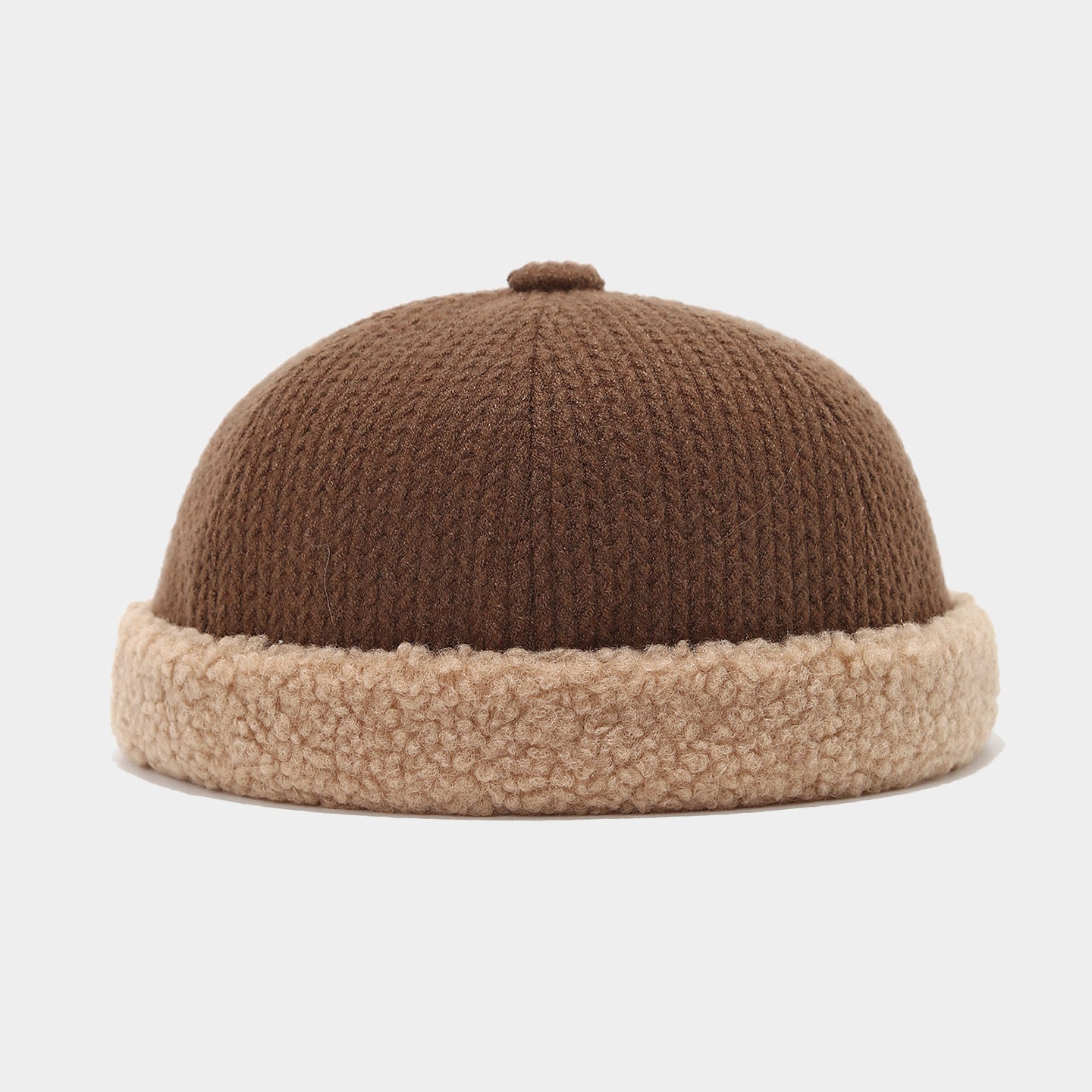 Retro Patchwork Brimless Landlord Hat - Autumn/Winter Style