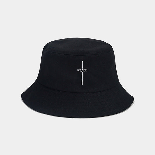 Retro Peace Embroidered Fisherman Hat