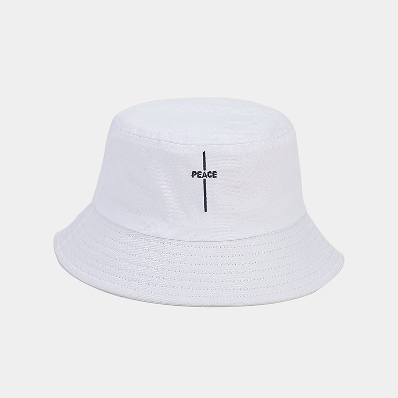 Retro Peace Embroidered Fisherman Hat