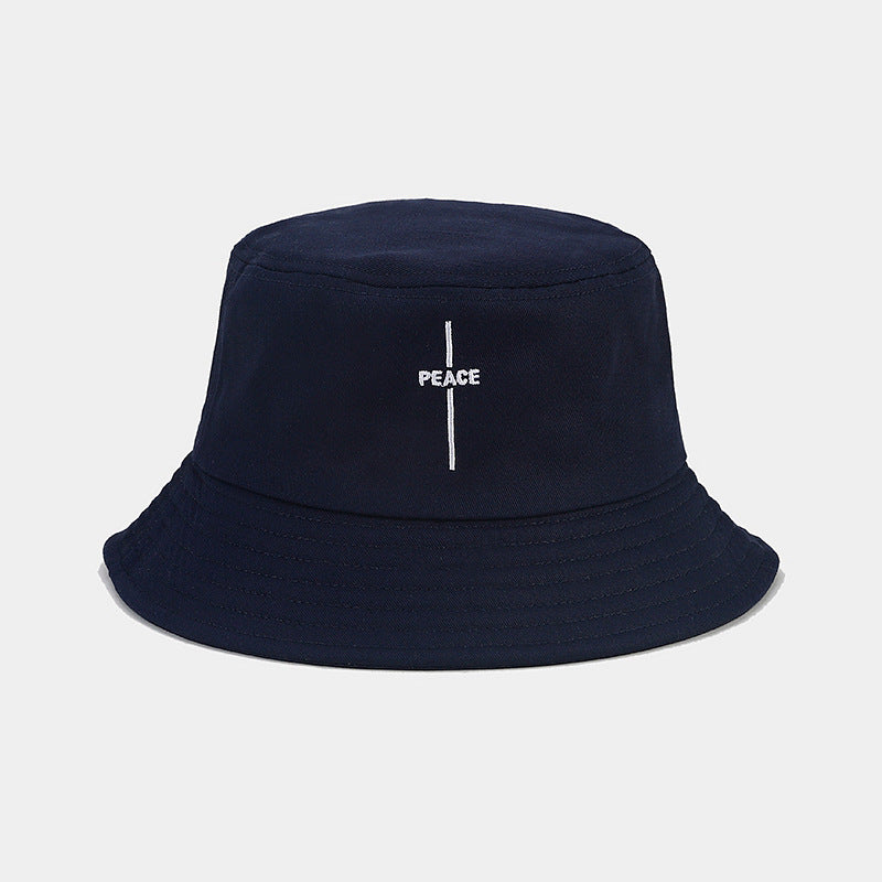 Retro Peace Embroidered Fisherman Hat