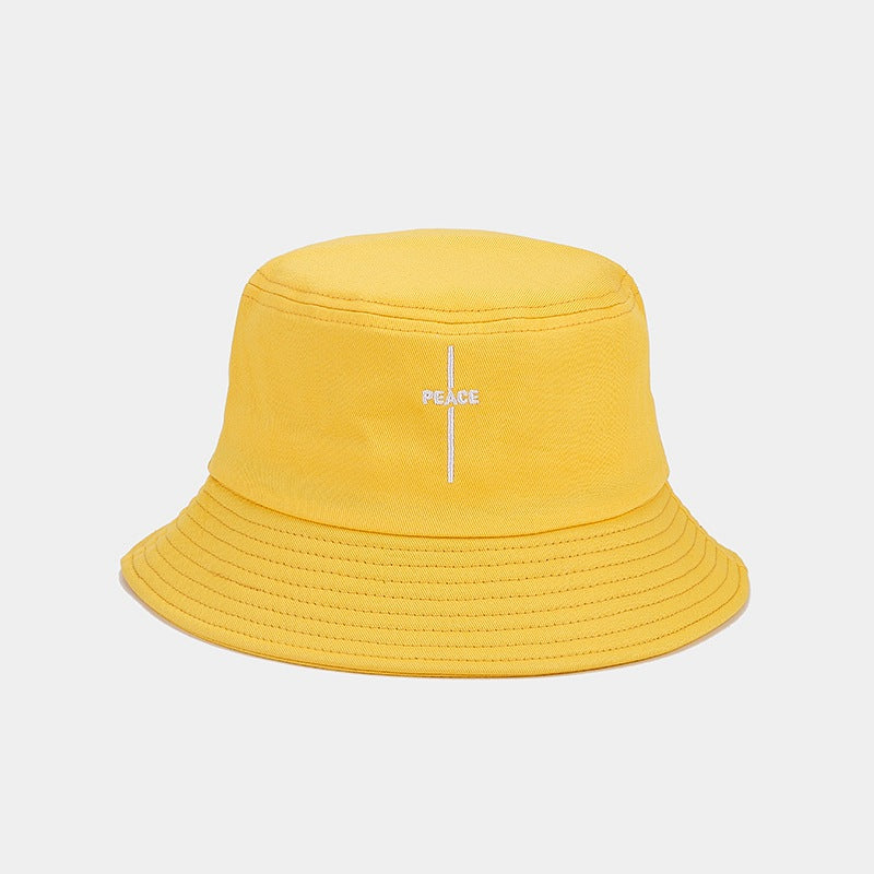 Retro Peace Embroidered Fisherman Hat