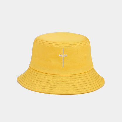 Retro Peace Embroidered Fisherman Hat