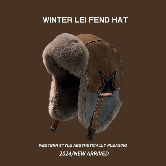 Retro Pilot Ushanka Hat - Warm Winter Earflap Cap