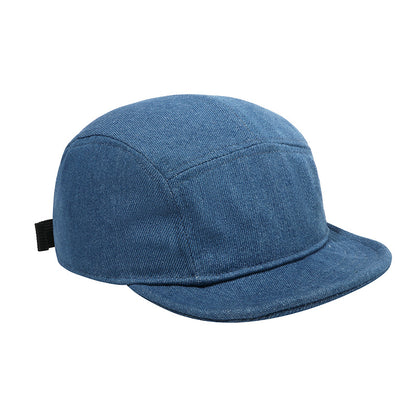 Retro Washed Denim Baseball Cap - Short Brim