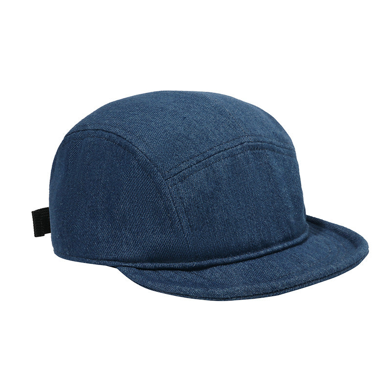 Retro Washed Denim Baseball Cap - Short Brim