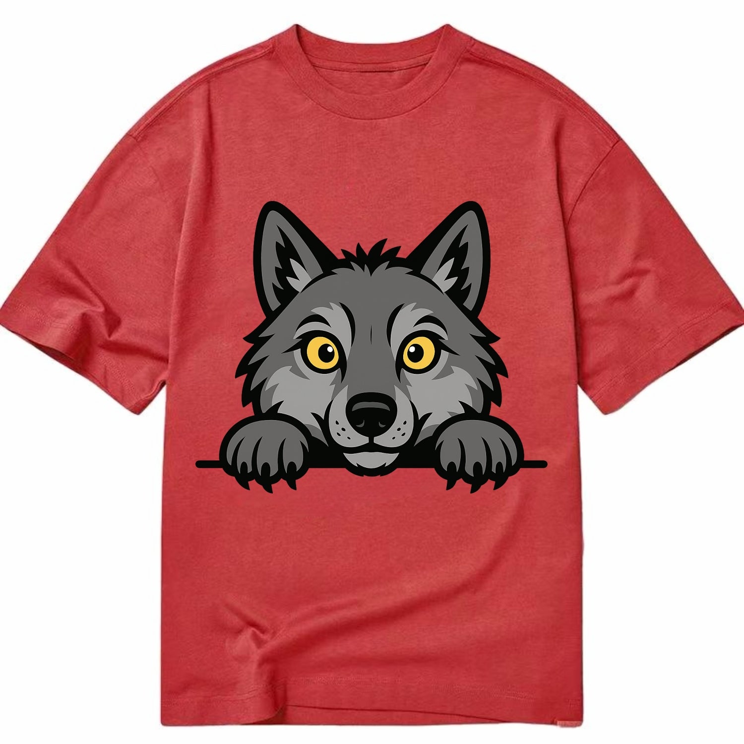Wolf  - Classic T-shirt - Red