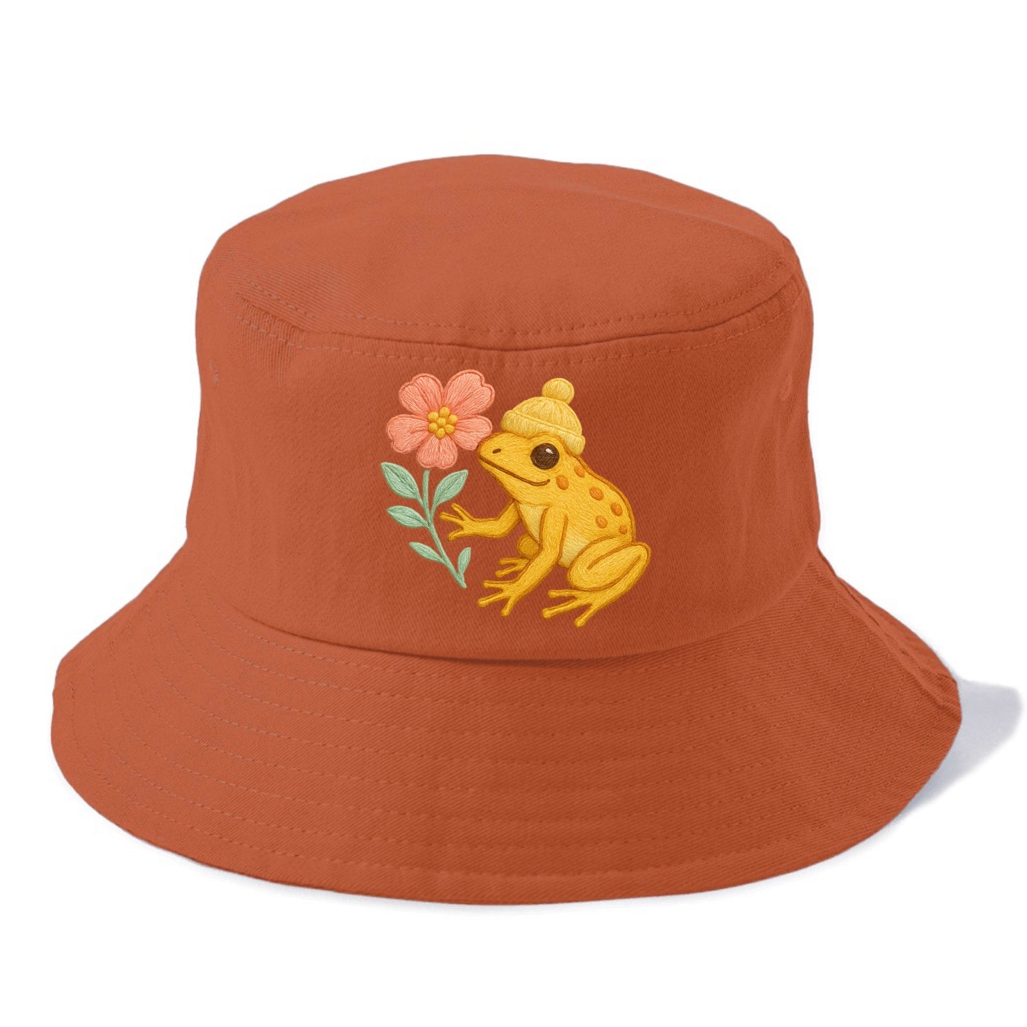 Yellow Dart Frog - Bucket Hat - Red