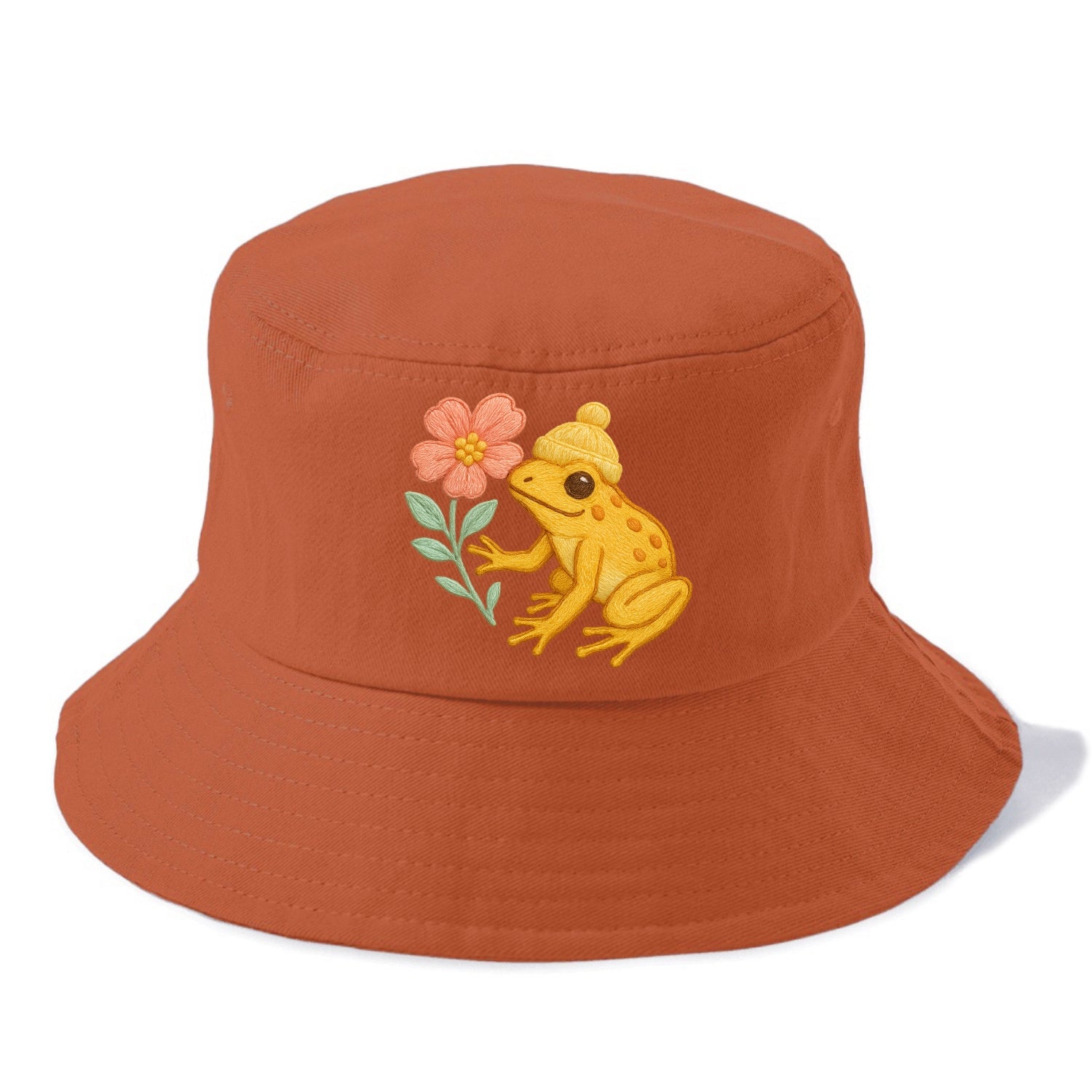 Yellow Dart Frog - Bucket Hat - Red