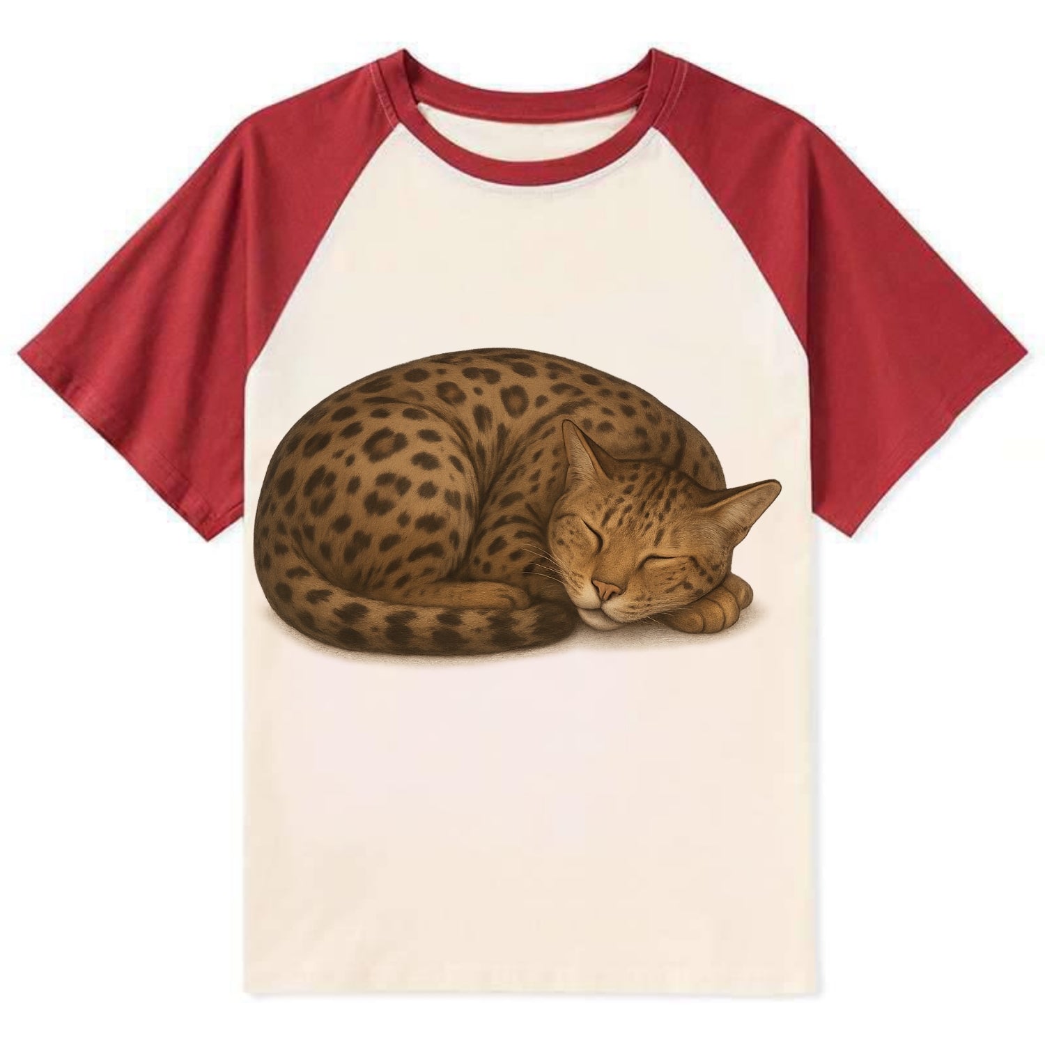 Ashera  - Contrast Raglan T-shirt - Red