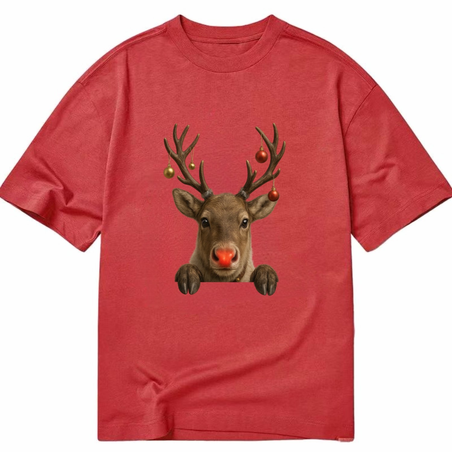 Christmas Reindeer  - Classic T-shirt - Red