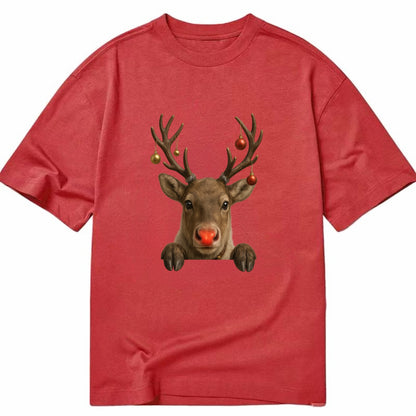 Christmas Reindeer  - Classic T-shirt - Red