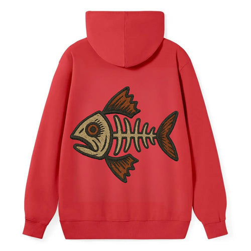 Fish Skeleton  - Classic Pullover Hoodie