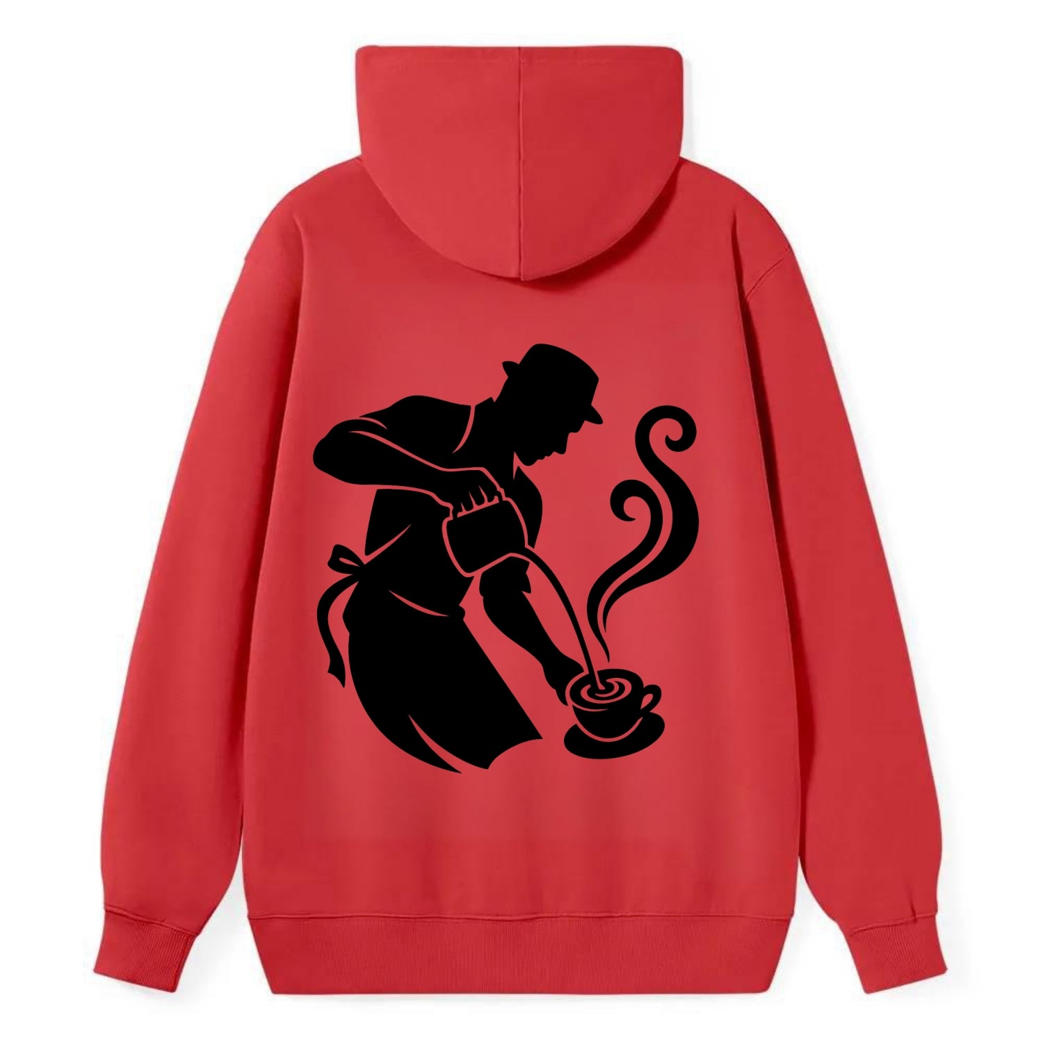 Barista creating latte art - Classic Pullover Hoodie - Red