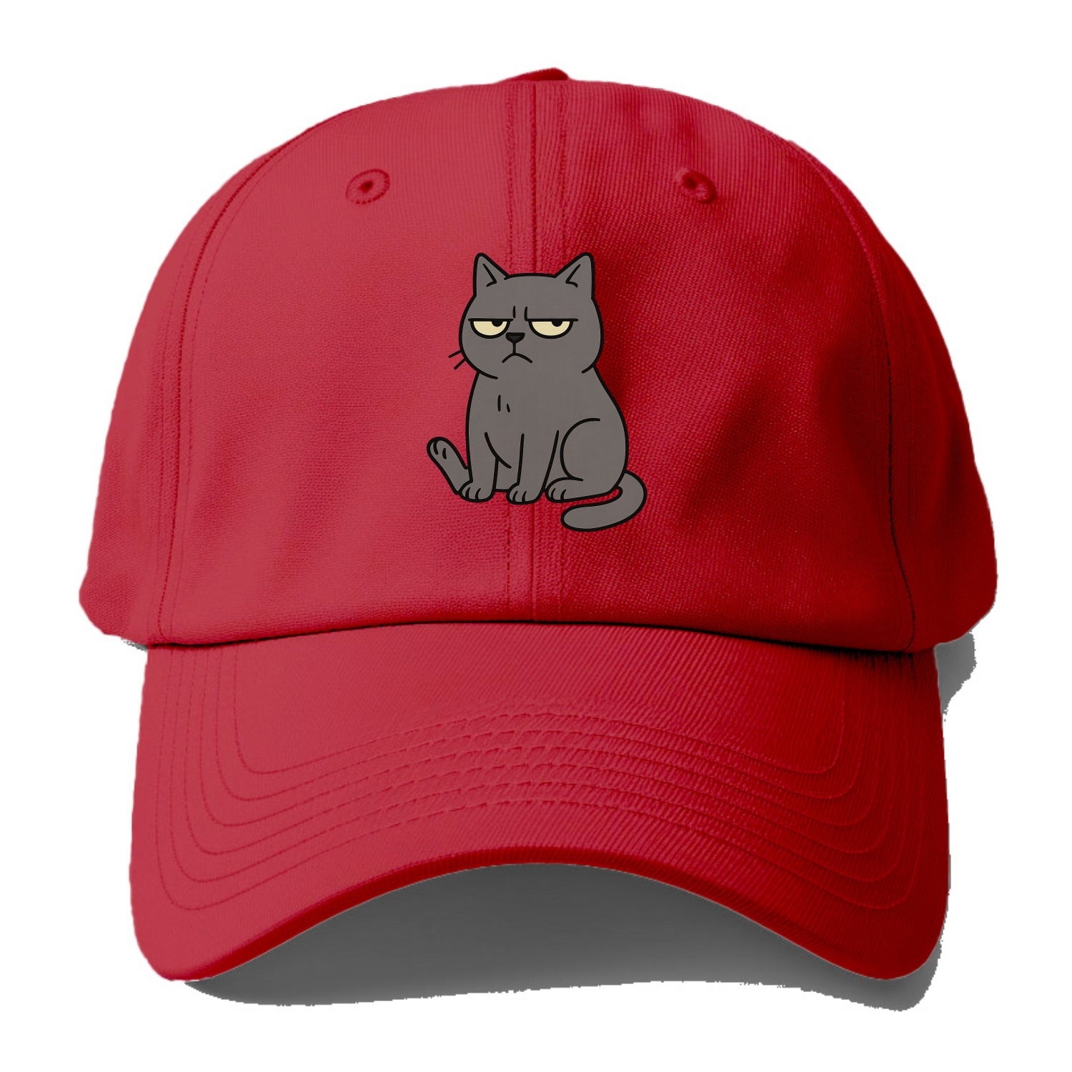 The Cat Judging Silently - Baseball Cap - Red