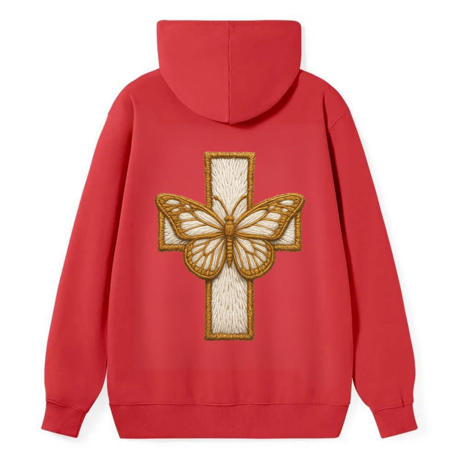 Resurrection Cross  - Classic Pullover Hoodie - Red