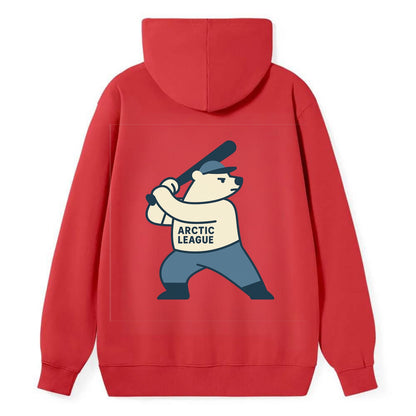 Polar Bear Baseball MVP - Classic Pullover Hoodie - Red
