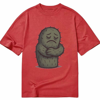 SINGLE IS VALID | Content cactus hugging itself - Classic T- - Classic T-shirt - Red
