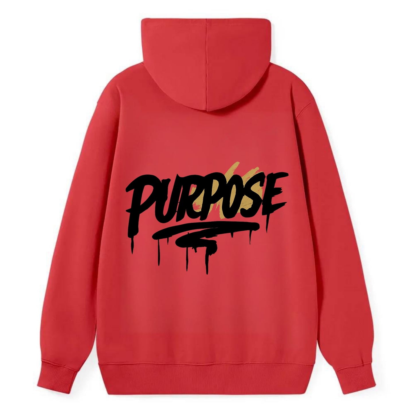 Bold typography design - "PURPOSE" - reason for being - Classic Pullover Hoodie - Red