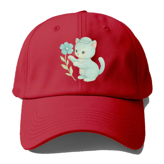Aqua Kitten - Baseball Cap - Red